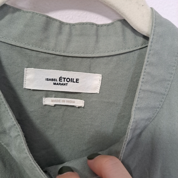 Isabel Marant Etoile Zolina Belted Dress Green 12 NWOT - Picture 6 of 8